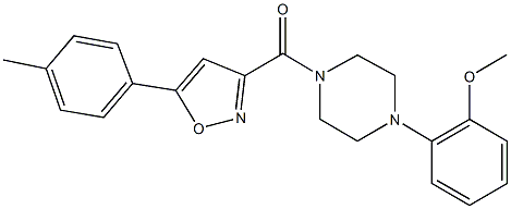 1-(2-methoxyphenyl)-4-{[5-(4-methylphenyl)-3-isoxazolyl]carbonyl}piperazine Struktur