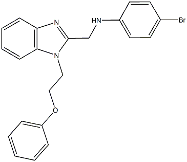 N-(4-bromophenyl)-N-{[1-(2-phenoxyethyl)-1H-benzimidazol-2-yl]methyl}amine Struktur