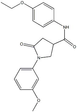 N-(4-ethoxyphenyl)-1-(3-methoxyphenyl)-5-oxo-3-pyrrolidinecarboxamide Struktur