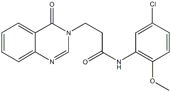 N-(5-chloro-2-methoxyphenyl)-3-(4-oxo-3(4H)-quinazolinyl)propanamide Struktur