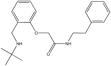 2-{2-[(tert-butylamino)methyl]phenoxy}-N-(2-phenylethyl)acetamide Struktur