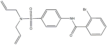 2-bromo-N-{4-[(diallylamino)sulfonyl]phenyl}benzamide Struktur