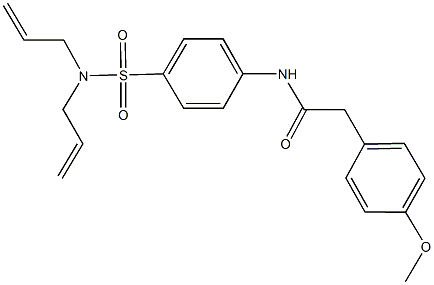 N-{4-[(diallylamino)sulfonyl]phenyl}-2-(4-methoxyphenyl)acetamide Struktur