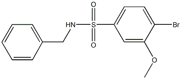 N-benzyl-4-bromo-3-methoxybenzenesulfonamide Struktur