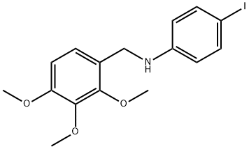 N-(4-iodophenyl)-N-(2,3,4-trimethoxybenzyl)amine Struktur