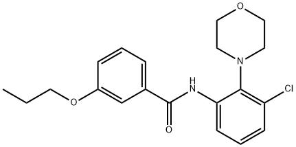 N-[3-chloro-2-(4-morpholinyl)phenyl]-3-propoxybenzamide Struktur