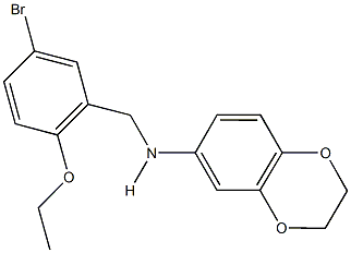 N-(5-bromo-2-ethoxybenzyl)-N-(2,3-dihydro-1,4-benzodioxin-6-yl)amine Struktur