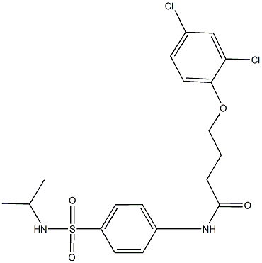 4-(2,4-dichlorophenoxy)-N-{4-[(isopropylamino)sulfonyl]phenyl}butanamide Struktur