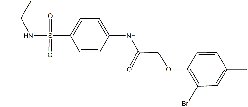 2-(2-bromo-4-methylphenoxy)-N-{4-[(isopropylamino)sulfonyl]phenyl}acetamide Struktur