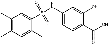 2-hydroxy-4-{[(2,4,5-trimethylphenyl)sulfonyl]amino}benzoic acid Struktur