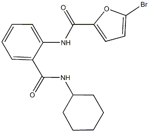 5-bromo-N-{2-[(cyclohexylamino)carbonyl]phenyl}-2-furamide Struktur