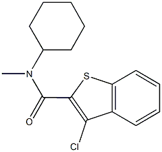 3-chloro-N-cyclohexyl-N-methyl-1-benzothiophene-2-carboxamide Struktur