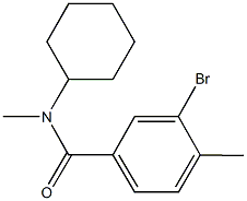 3-bromo-N-cyclohexyl-N,4-dimethylbenzamide Struktur