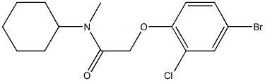 2-(4-bromo-2-chlorophenoxy)-N-cyclohexyl-N-methylacetamide Struktur