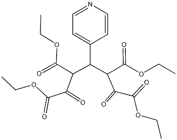 tetraethyl 1,5-dioxo-3-(4-pyridinyl)-1,2,4,5-pentanetetracarboxylate Struktur