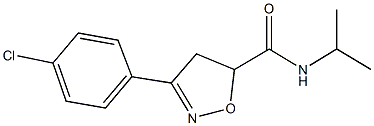 3-(4-chlorophenyl)-N-isopropyl-4,5-dihydro-5-isoxazolecarboxamide Struktur