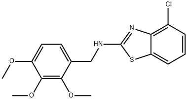 N-(4-chloro-1,3-benzothiazol-2-yl)-N-(2,3,4-trimethoxybenzyl)amine Struktur