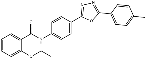 2-ethoxy-N-{4-[5-(4-methylphenyl)-1,3,4-oxadiazol-2-yl]phenyl}benzamide Struktur