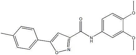 N-(3,4-dimethoxyphenyl)-5-(4-methylphenyl)-3-isoxazolecarboxamide Struktur