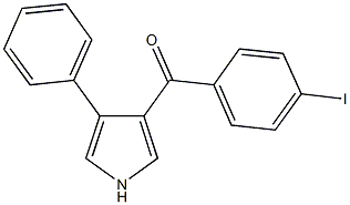 (4-iodophenyl)(4-phenyl-1H-pyrrol-3-yl)methanone Struktur