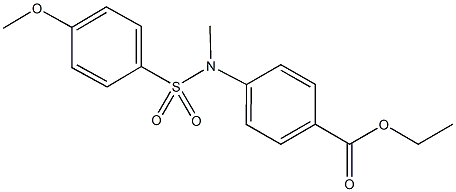 ethyl 4-[[(4-methoxyphenyl)sulfonyl](methyl)amino]benzoate Struktur