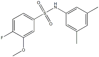 N-(3,5-dimethylphenyl)-4-fluoro-3-methoxybenzenesulfonamide Struktur