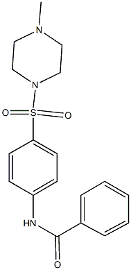 N-{4-[(4-methyl-1-piperazinyl)sulfonyl]phenyl}benzamide Struktur