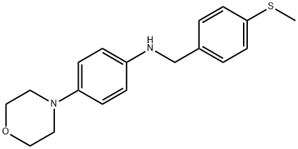 N-[4-(methylsulfanyl)benzyl]-N-[4-(4-morpholinyl)phenyl]amine Struktur