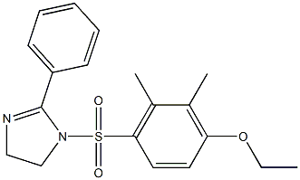 2,3-dimethyl-4-[(2-phenyl-4,5-dihydro-1H-imidazol-1-yl)sulfonyl]phenyl ethyl ether Struktur