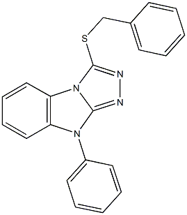 benzyl 9-phenyl-9H-[1,2,4]triazolo[4,3-a]benzimidazol-3-yl sulfide Struktur