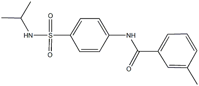 N-{4-[(isopropylamino)sulfonyl]phenyl}-3-methylbenzamide Struktur