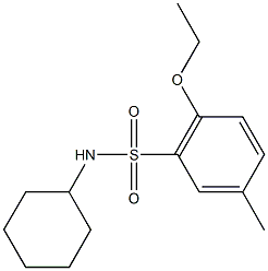 N-cyclohexyl-2-ethoxy-5-methylbenzenesulfonamide Struktur