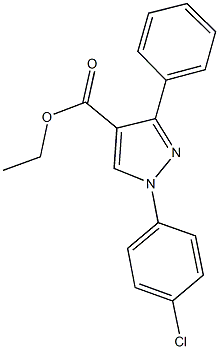 ethyl 1-(4-chlorophenyl)-3-phenyl-1H-pyrazole-4-carboxylate Struktur