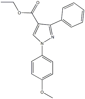 ethyl 1-(4-methoxyphenyl)-3-phenyl-1H-pyrazole-4-carboxylate Struktur