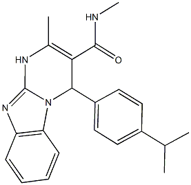 4-(4-isopropylphenyl)-N,2-dimethyl-1,4-dihydropyrimido[1,2-a]benzimidazole-3-carboxamide Struktur