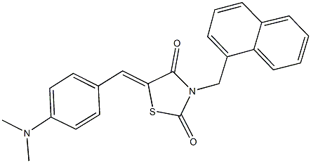 5-[4-(dimethylamino)benzylidene]-3-(1-naphthylmethyl)-1,3-thiazolidine-2,4-dione Struktur