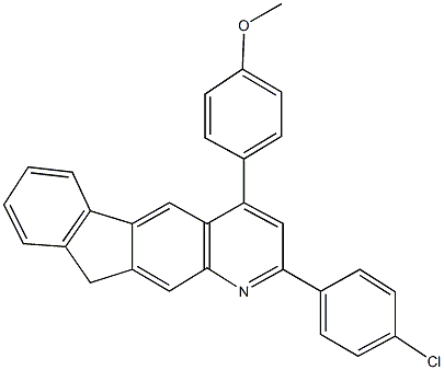 2-(4-chlorophenyl)-4-(4-methoxyphenyl)-10H-indeno[1,2-g]quinoline Struktur