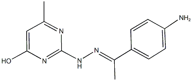 1-(4-aminophenyl)ethanone (4-hydroxy-6-methyl-2-pyrimidinyl)hydrazone Struktur