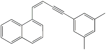 1-[4-(3,5-dimethylphenyl)-1-buten-3-ynyl]naphthalene Struktur