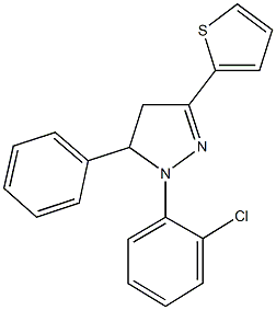 1-(2-chlorophenyl)-5-phenyl-3-(2-thienyl)-4,5-dihydro-1H-pyrazole Struktur