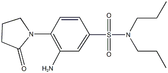 3-amino-4-(2-oxo-1-pyrrolidinyl)-N,N-dipropylbenzenesulfonamide Struktur