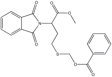 {[3-(1,3-dioxo-1,3-dihydro-2H-isoindol-2-yl)-4-methoxy-4-oxobutyl]sulfanyl}methyl benzoate Struktur