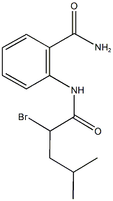 2-[(2-bromo-4-methylpentanoyl)amino]benzamide Struktur