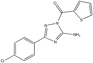 3-(4-chlorophenyl)-1-(2-thienylcarbonyl)-1H-1,2,4-triazol-5-ylamine Struktur