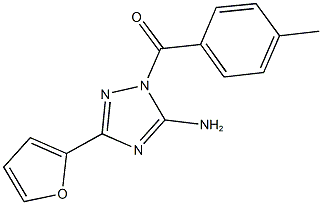 3-(2-furyl)-1-(4-methylbenzoyl)-1H-1,2,4-triazol-5-ylamine Struktur