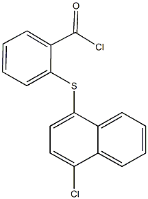 2-[(4-chloro-1-naphthyl)sulfanyl]benzoyl chloride Struktur