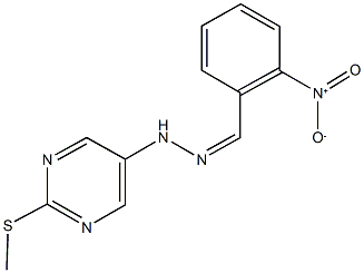 2-nitrobenzaldehyde [2-(methylsulfanyl)-5-pyrimidinyl]hydrazone Struktur