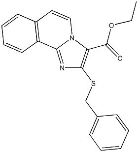 ethyl 2-(benzylsulfanyl)imidazo[2,1-a]isoquinoline-3-carboxylate Struktur