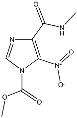 methyl 5-nitro-4-[(methylamino)carbonyl]-1H-imidazole-1-carboxylate Struktur