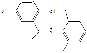 4-chloro-2-[1-(2,6-dimethylanilino)ethyl]phenol Struktur